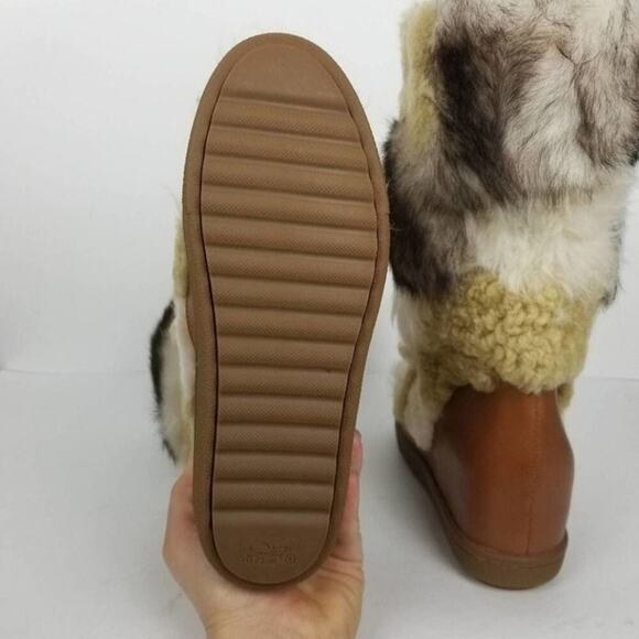 Coach Morton calf leather and sheep fur shearling boots size 5 new!!!! - Picture 8 of 11